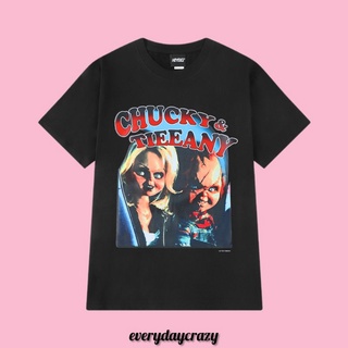 (8348) เสื้อยืดสีดำ ลายชัคกี้ CHUCKY ผ้าคอตตอน 100%