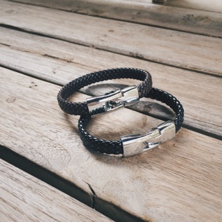 กำไลหนัง leather Bracelet LB001 ล็อค