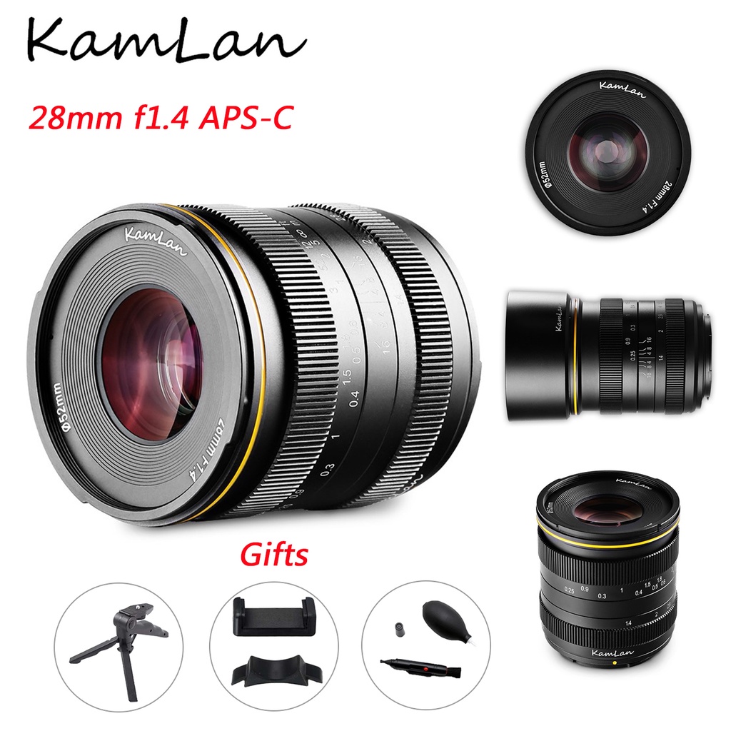 BKamlan 28mm f1.4 APSC Camera Lens Wide Angle Large Aperture MF Lens