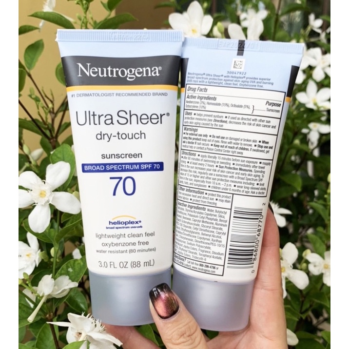 กันแดดNeutrogena Ultra Sheer Dry-Touch Sunscreen SPF 70+