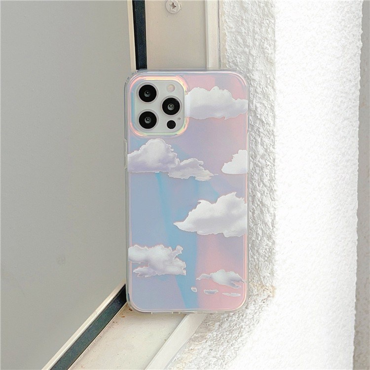 เคส สำหรับ ไอโฟน เคสซิลิโคน สินค้าพร้อมส่งจากไทย สำหรับ Iphone 15 14 13 12 11 Pro max โฮโลแกรมเมฆ TPU-S1099