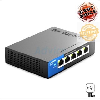 Gigabit Switching Hub 5 Port LINKSYS LGS105-AP (5") ประกัน LT. อุปกรณ์ขยายสัญญาณ ขยายสัญญาณ ethernet อีเทอร์เน็ต