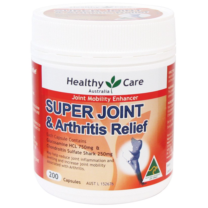 บำรุงข้อเสื่อม Healthy Care Super Joint & Arthritis Relief 200 Capsules