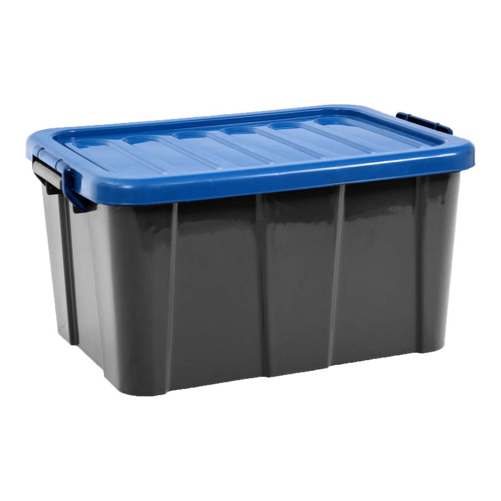 PST กล่องพลาสติกเก็บของอเนกประสงค์มีหูล็อคพร้อมฝา ขนาด 45 ลิตร เพชรสยาม รุ่น Q-box 90