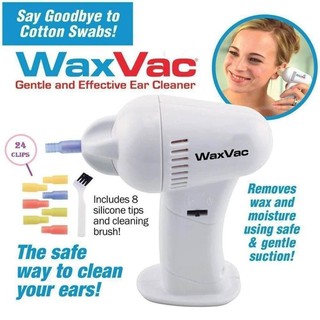 เครื่องดูดขึ้หูเครื่องทำความสะอาดหูไฟฟ้าพกพาจากประเทศญี่ปุ่นWAXVAC พร้อมไม้แคะหู+ไฟส่องสว่าง LED