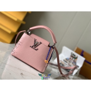 M98156 Lv capucines mini lizard grainy handbag casual tiny crossbody shopping tote