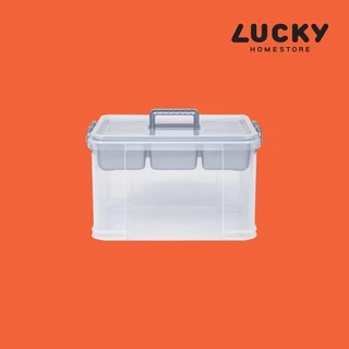 LUCKY HOME กล่องเครื่องมือมีฝาปิดและหูหิ้ว HK-09ขนาด (กว้าง x ยาว x สูง): 32 x 23.2 x18.5 cm (9 L)