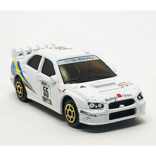 รถเหล็กมาจอเร็ต Majorette Subaru Impreza WRC - no.55 สีขาว ขนาด 1/64 ยาว 8 cm มือสอง #001