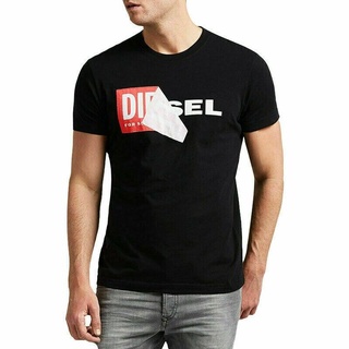 คอตต้อนคอกลมลดกระหน่ํา เสื้อยืดลําลอง แขนสั้น พิมพ์ลายโลโก้ Diesel T-Diego สีดํา ขนาดกลาง FJokhp50POomgo11S-5XL