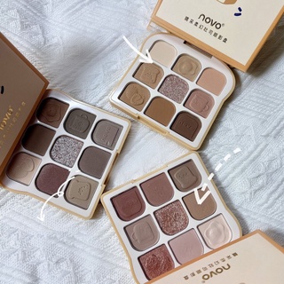 NOVO5645 NOVO SOFT EYES TOAST EYESHADOWS PALETTE โนโว อายแชโดว์ 9 สี