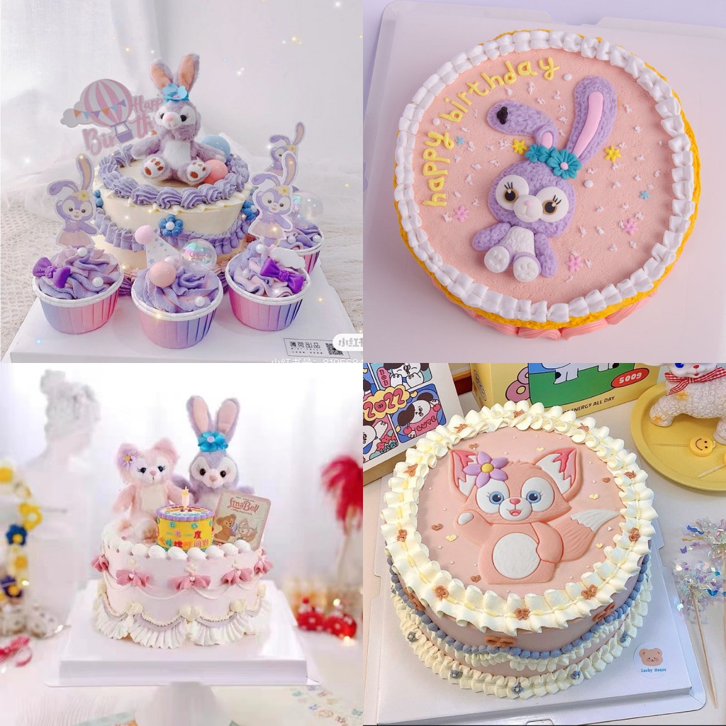 ตุ๊กตากระต่าย Stella Lou & LinaBell ขนาดใหญ่ สําหรับตกแต่งเค้กวันเกิด