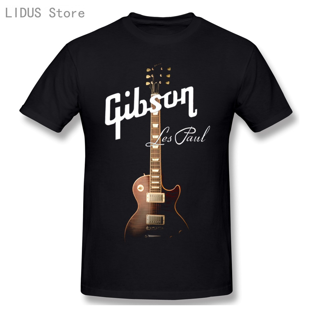 เสื้อยืด พิมพ์ลายกราฟฟิค Gibson Guitar สไตล์ฮิปฮอป สําหรับผู้ชายS-5XL