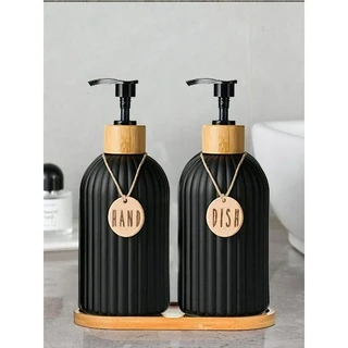 เครื่องจ่ายสบู่ห้องน้ํา - ขวดรีฟิลลายทางขนาด 500 มล. สําหรับน้ํายาล้างจานและซักมือ