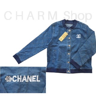 👕เสื้อแจ็คเก็ตยีนส์ยืด 💮 CHANEL