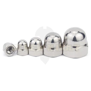 หัวน็อต ตัวเมีย หมวก สแตนเลส 304 เกลียวมิล หยาบ M6 M8 M10 / Hexagon Domed Cap Nut SUS304 M6 M8 M10