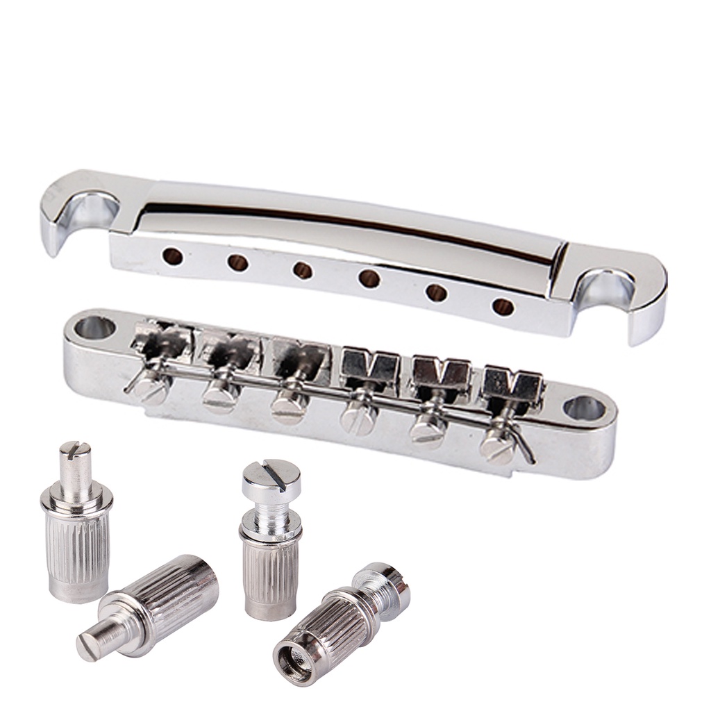 Musiclily ABR-1 Style Tune-o-matic Bridge และ Tailpiece Set สําหรับกีตาร์สไตล์ Les Paul