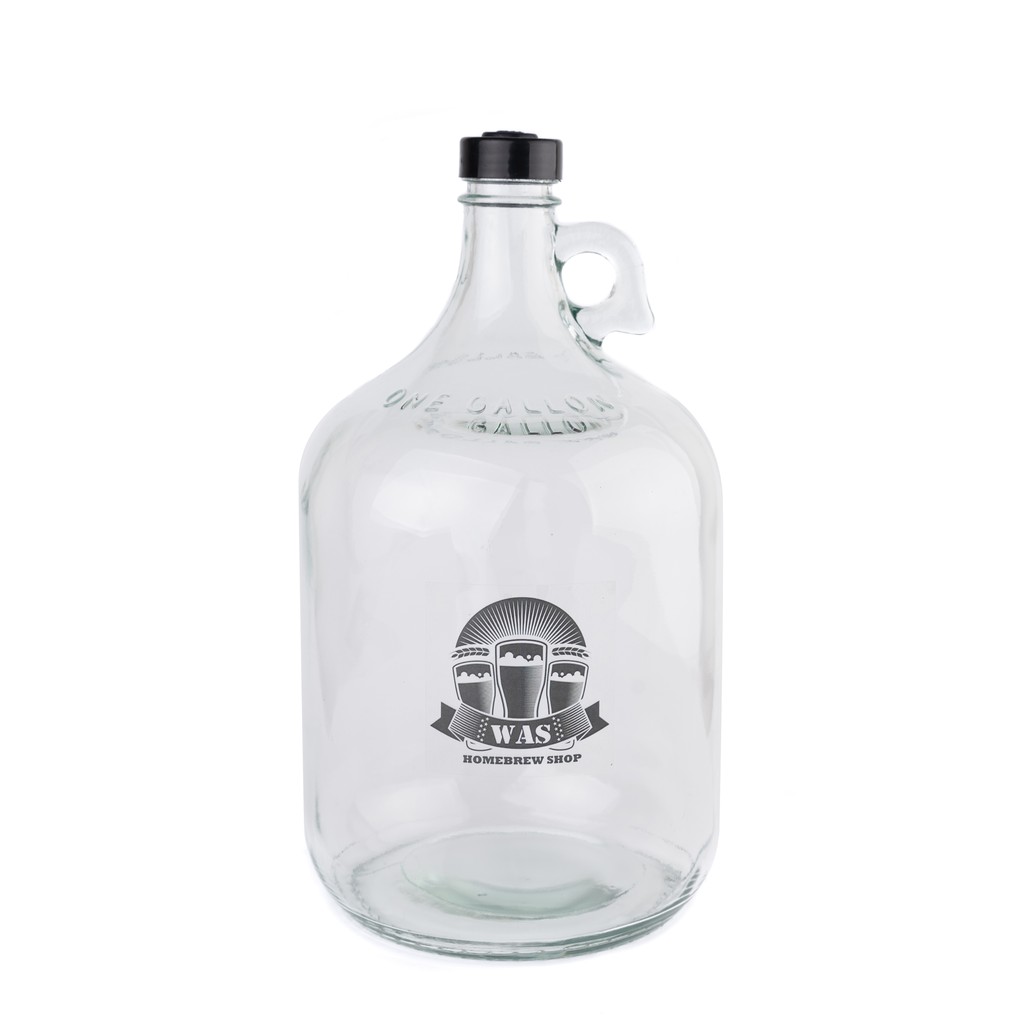 WAS Carboy Glass 1 Gallon (3.8Liter) วอสขวดโหลหมักเบียร์ไวน์ทรงคาวบอยแก้วใสจุ 3.8 ลิตร