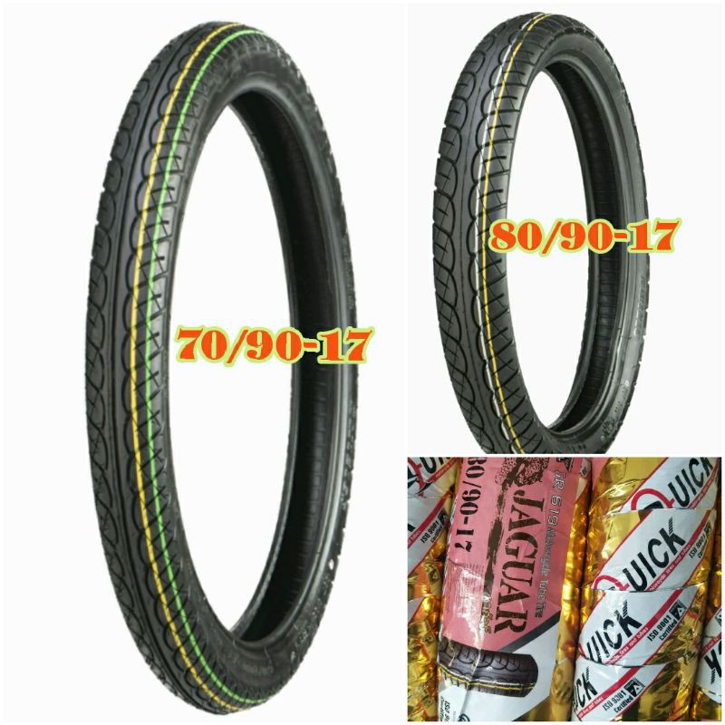 ยางนอกQuick 70/90-17 80/90-17(ห่อทอง)ลายเวฟ110i