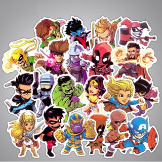 100ชิ้น SuperHero สติ๊กเกอร์คละลาย กันน้ำ