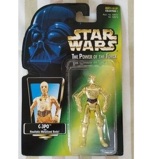 Star wars The power of the Force C-3PO with Realistic Metalized body! 3.75"