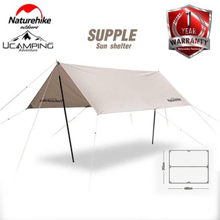 ฟลายชีท Cotton Tarp Naturehike glambling Supple square canopy (เสาซื้อแยก) (รับประกันของแท้ศูนย์ไทย)