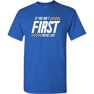 เสื้อยืดผ้าฝ้ายUgp เสื้อยืดลําลอง แขนสั้น พิมพ์ลายภาพยนตร์ If You Aint First Youre Last - Race Car แฟชั่นฤดูร้อน สําหร