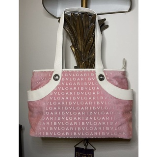 Bvlgari tote bag vintage pink with wallet