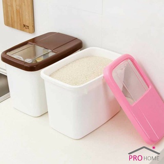 กล่องเก็บข้าวสารกันแมลง กันความชื้น ถังเก็บข้าวสารพร้อมถ้วยตวง  Rice Storage Box with Cup