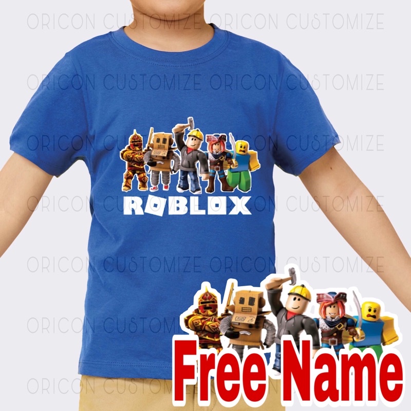 Roblox Tshirt อัศวินผ้าฝ้าย noob gfx เสื้อยืดความงามการ์ตูน baju budak ชายหญิง baju เด็กแฟชั่นฤดูร้อ