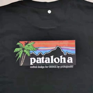 เสื้อยืด ผ้าฝ้าย พิมพ์ลายตัวอักษร PATAGONIA แบบเรียบง่าย สําหรับผู้ชาย และผู้หญิงยืด.สบาย.รัก