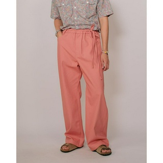 CLUB ✿ 11 Club Wide-Legs Relaxed Denim Pants in Pink | กางเกงขายาว เอวผูกเชือก ผ้าเดนิม สีชมพู