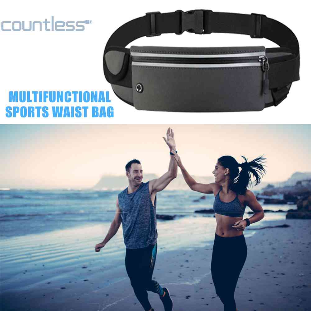 Invisible Water Bottle Belt Bag Reflective Waterproof Sports Fitness Waist Bags [countless.th]