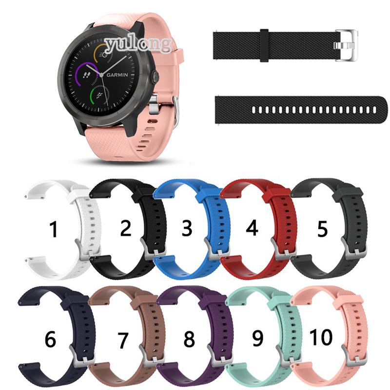 20mm สายนาฬิกาข้อมือ แบบซิลิโคน สําหรับ Garmin Vivoactive 3 Music forerunner 645 245 music