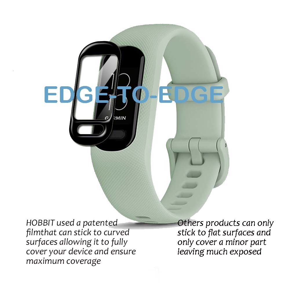 ฟิล์มกันรอยหน้าจอ 3D ทรงโค้ง สําหรับ Garmin Vivosmart Vivo Smart 5 2 ชิ้น #5
