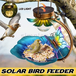 ถาดให้อาหารนก พลังงานแสงอาทิตย์ สําหรับแขวนนอกบ้าน สวน