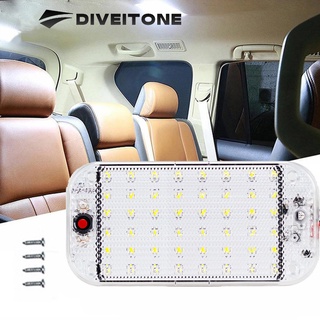 DIVEITONE แถบไฟอ่านหนังสือ LED 10W พร้อมสวิตช์เปิด ปิด สําหรับติดเพดานรถยนต์ รถบรรทุก เรือ