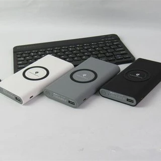 Power Bank แบตเตอรี่สำรองไร้สาย ความจุ 20000 mAh ชาร์จไร้สายและมีสายได้ Qi Wireless แท้ 100%