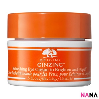 Origins Ginzing Refreshing Eye Cream to Brighten and Depuff 15ml ออริจิ้นส์ อายครีมบำรุงปลุกผิวรอบดวงตาให้สดชื่น