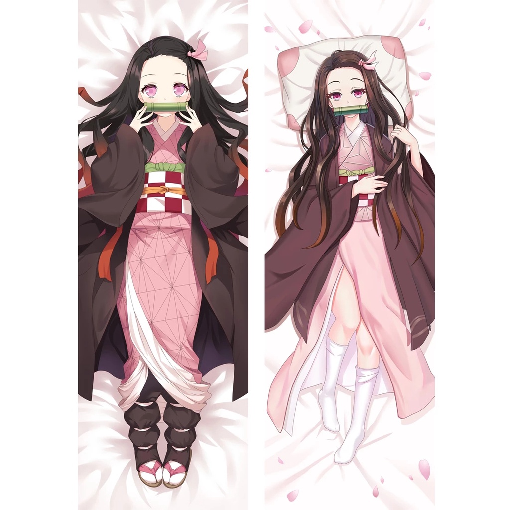60x180 ซม.Anime Demon Slayer: Kimetsu ไม่มี Yaiba Kamado Nezuko คอสเพลย์ Dakimakura หมอน Prop หมอน