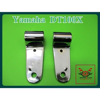 YAMAHA  DT100X HEADLIGHT CLAMP (LH&amp;RH) "CHROME" SET PAIR //  หูช้างยึดไฟหน้า แคล้มป์ยึดไฟหน้า คู่ ซ้าย&amp;ขวา