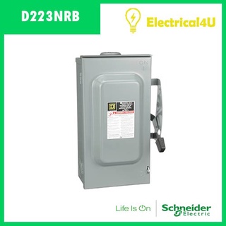 Schneider Electric D223NRB เซฟตี้ สวิตซ์ แบบติดตั้งฟิวส์ได้ สำหรับใช้ภายนอกอาคาร 100A 1เฟส 240V