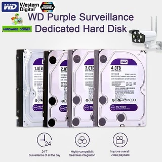🔥ขายดีส่งไว🔥 1TB / 2TB / 4TB / 6TB HDD (ฮาร์ดดิสก์กล้องวงจรปิด) WD PURPLE 5400RPM SATA III (WD11PURZ,WD23PURZ,WD43PURZ)