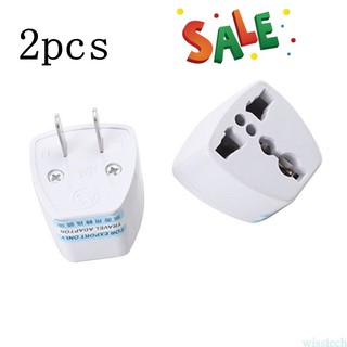 2pcs 2pin Universal Power Plug Outlet Converter Travel Charger Adapter UK/US/EU to AU AC