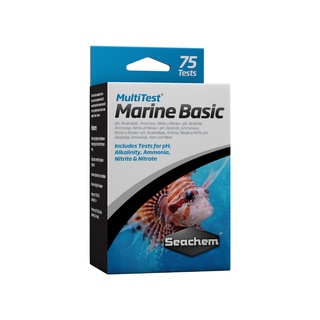 Seachem MultiTest™ Marine Basic และความเป็นด่างในทะเลแอมโมเนียและไนไตรท์และไนเตรต