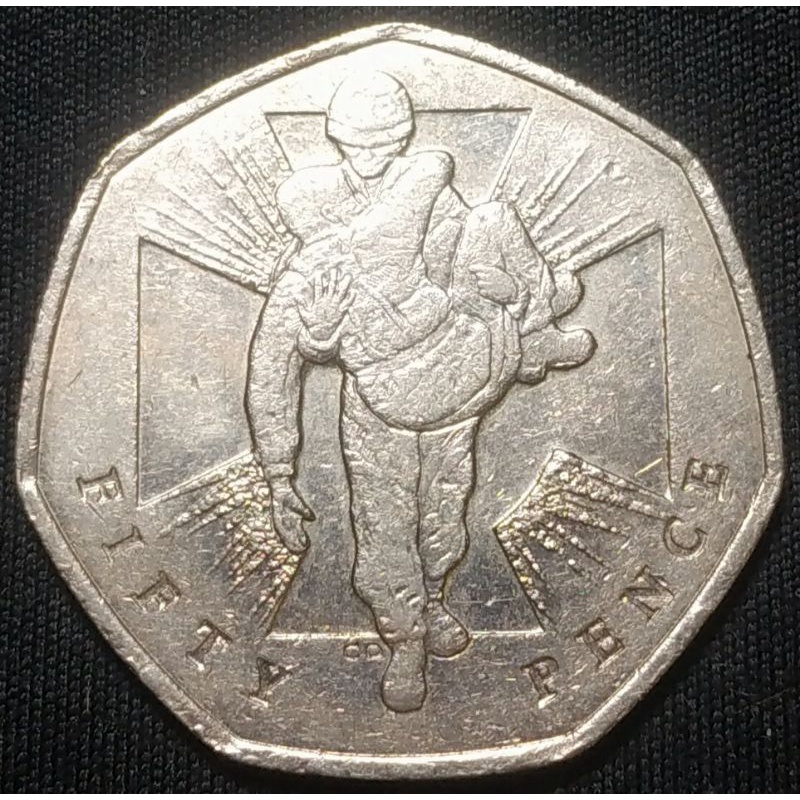 อังกฤษ (UK), ปี 2006, 50 Pence , 150th anniversary of the institution of the Victoria Cross