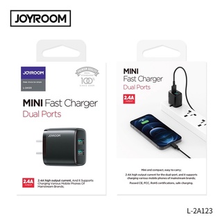 Joyroom หัวชาร์จ รุ่น L-2A123 2.4A อะแดปเตอร์ ชาร์จ 2USB Charger