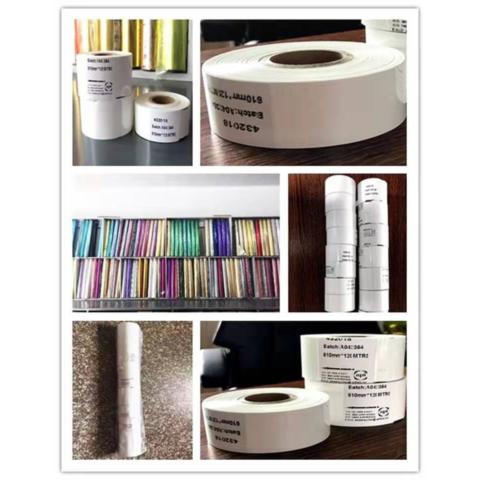 Hot Stamping ฟอยล์สําหรับหนัง Wood PU Paper Printing