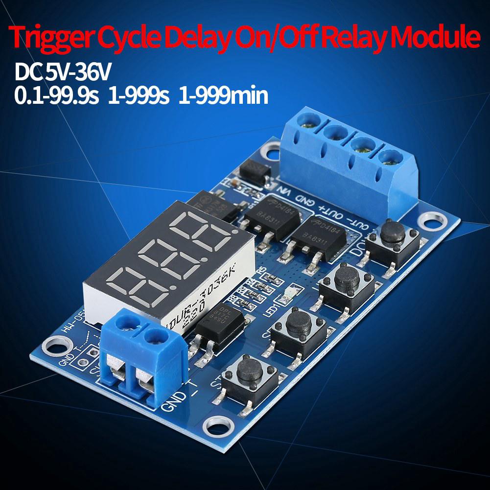 โมดูลรีเลย์สวิทช์รีเลย์ตั้งเวลา 5 V - 36 Trigger Cycle