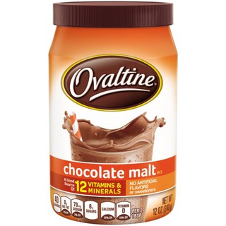 ﻿Ovaltine Chocolate Malt Powder (USA Imported) โอวัลตินเครื่องดื่มช็อกโกแลตมอลต์ผง 340g.