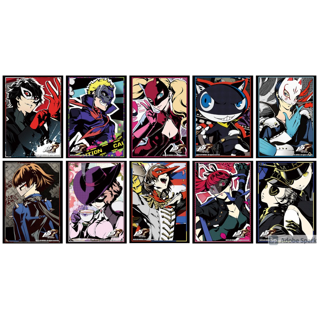 Bushiroad Sleeve HG PERSONA 5 - Joker, Skull, Panther, Mona, Fox, Queen, Noir, Crow, Violet, Justine